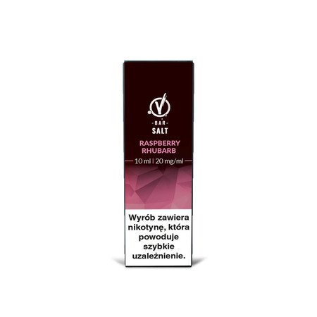 E-liquid Vbar Salt 10ml - Raspberry Rhubarb 20mg