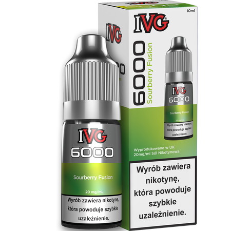 E-liquid IVG 6000 Nicotine Salt 10ml - Sourberry Fusion 20mg