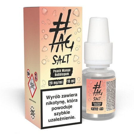 E-liquide #TAG Salt Drinks 10ml - Peach Mango Bubblegum 20mg
