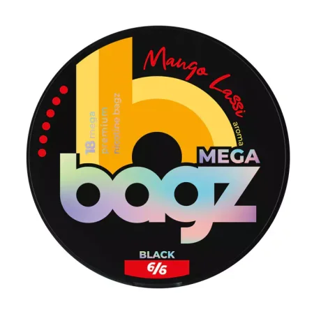 Nicotine pouches BAGZ Mango Lassi 6/6 BLACK MEGA
