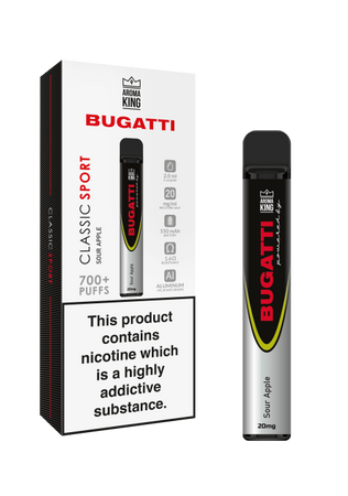 Disposable E-Cigarette AROMA King BUGATTI Classic Sour Apple 20mg