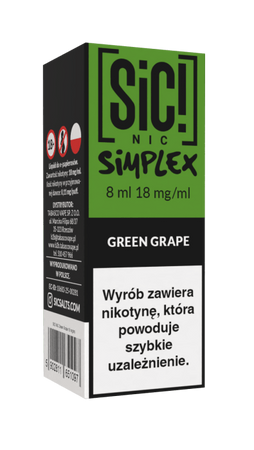 E-Liquid SIC! NIC 8ml - Green Grape Ice 18mg