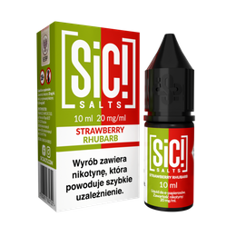 E-liquid SIC! Salt 10ml - Strawberry Rhubarb 20mg