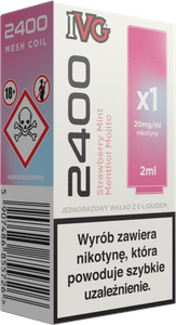 Cartridge IVG 2400 - Strawberry Mint Menthol Mojito 20mg 2ml