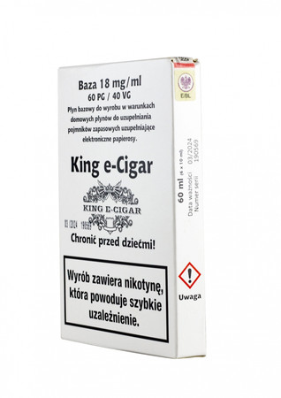 Bază cu nicotină King E-Cigar 6 x 10ml 60/40 - 18mg